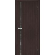 Дверь межкомнатная Браво-1.55 Wenge Melinga Mirox Grey mr.wood