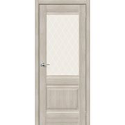 Дверь межкомнатная Прима-3 Cappuccino White Сrystal BRAVO