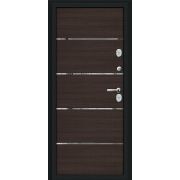 Дверь входная Thermo Лайн Букле черное/Wenge Veralinga BRAVO