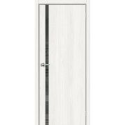 Дверь межкомнатная Браво-1.55 White Dreamline Mirox Grey ĒLPORTA