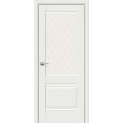Дверь межкомнатная Прима-3 White Matt White Сrystal mr.wood